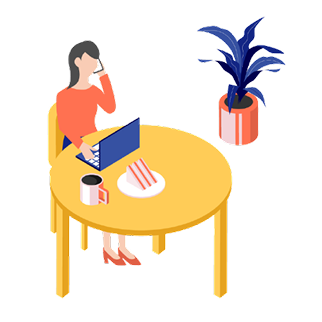 個別英会話レッスンのイラスト